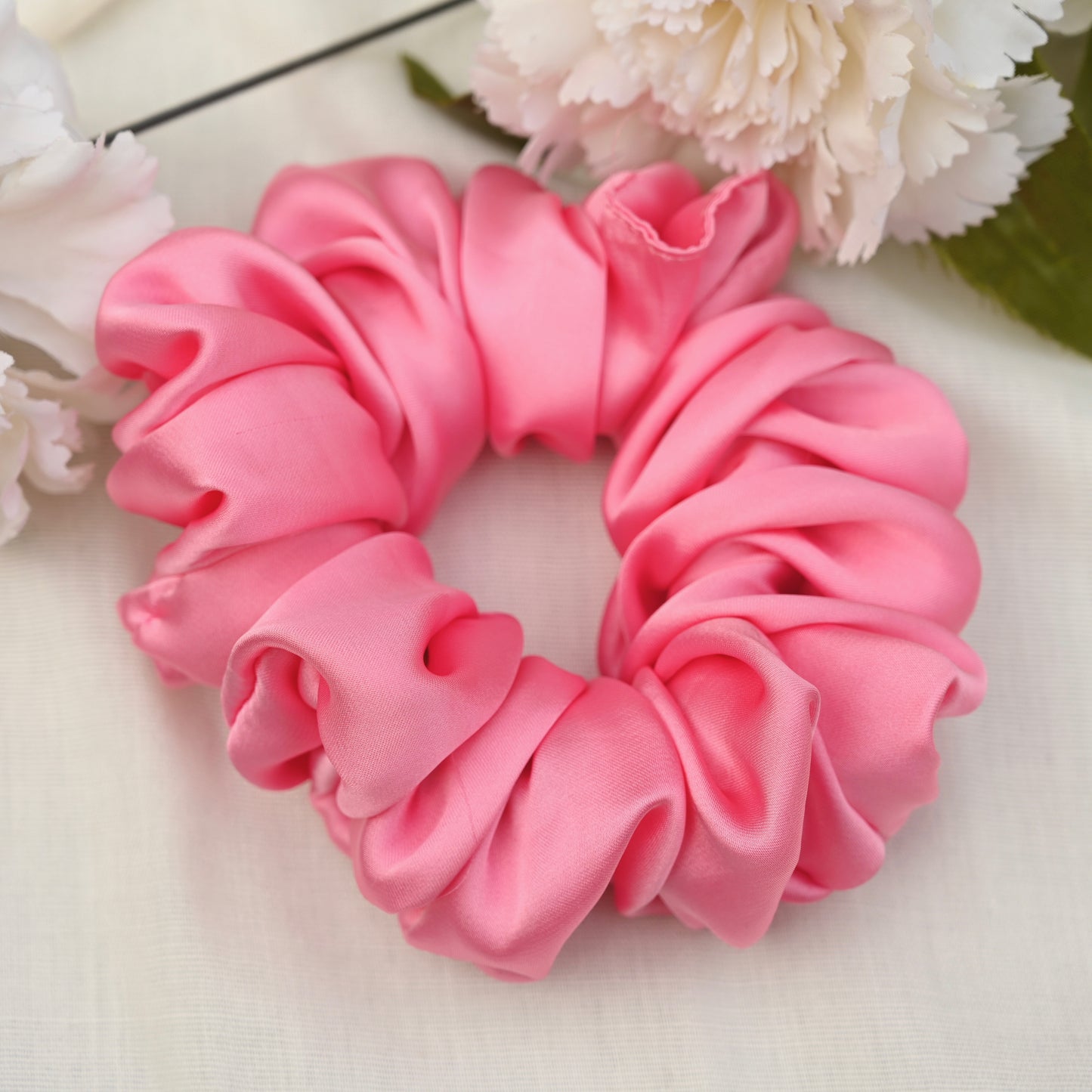 Light Pink Silk Scrunchie