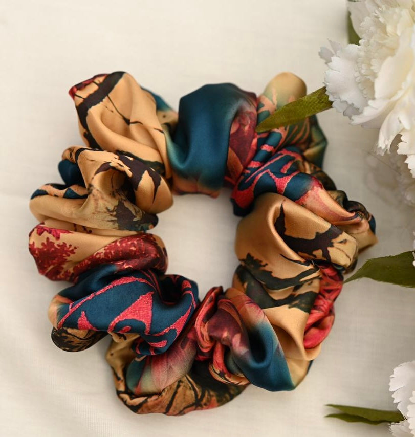 Printed Silk Scrunchies